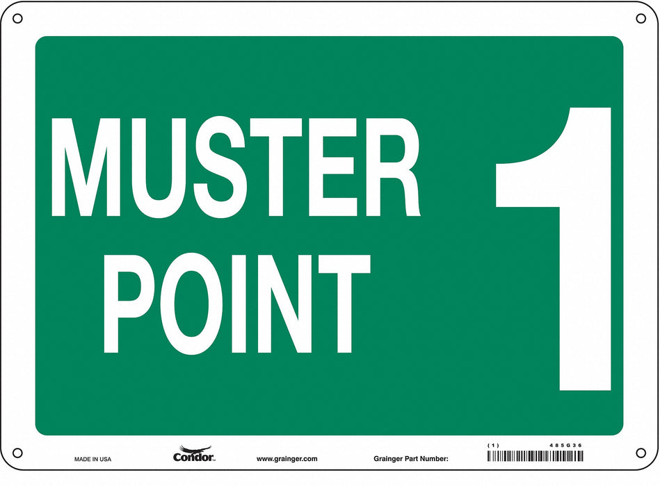 Safety Sign 10 in x 14 in Aluminum