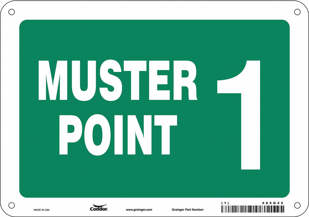 Safety Sign 7 in x 10 in Polyethylene