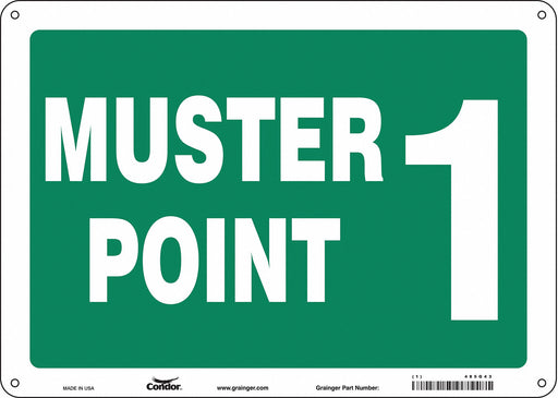 Safety Sign 10 in x 14 in Polyethylene
