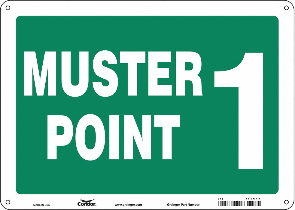 Safety Sign 10 in x 14 in Polyethylene