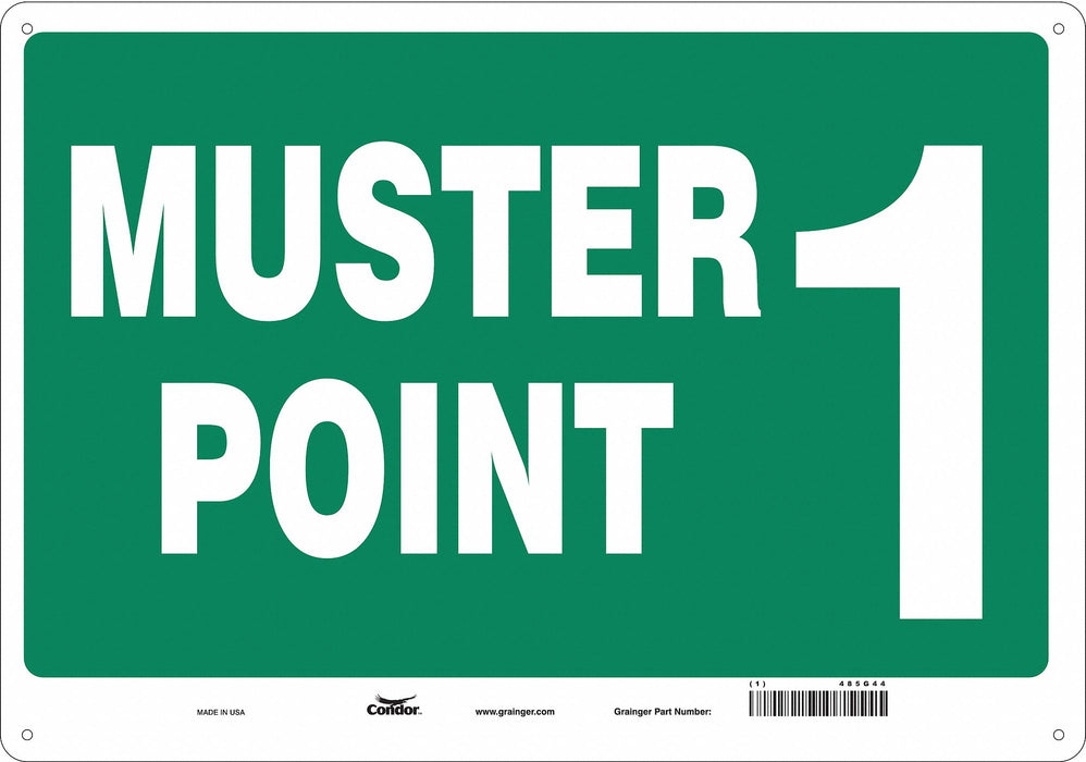 Safety Sign 14 in x 20 in Polyethylene