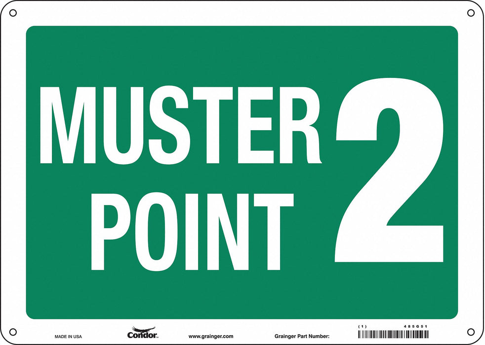 Safety Sign 10 in x 14 in Aluminum