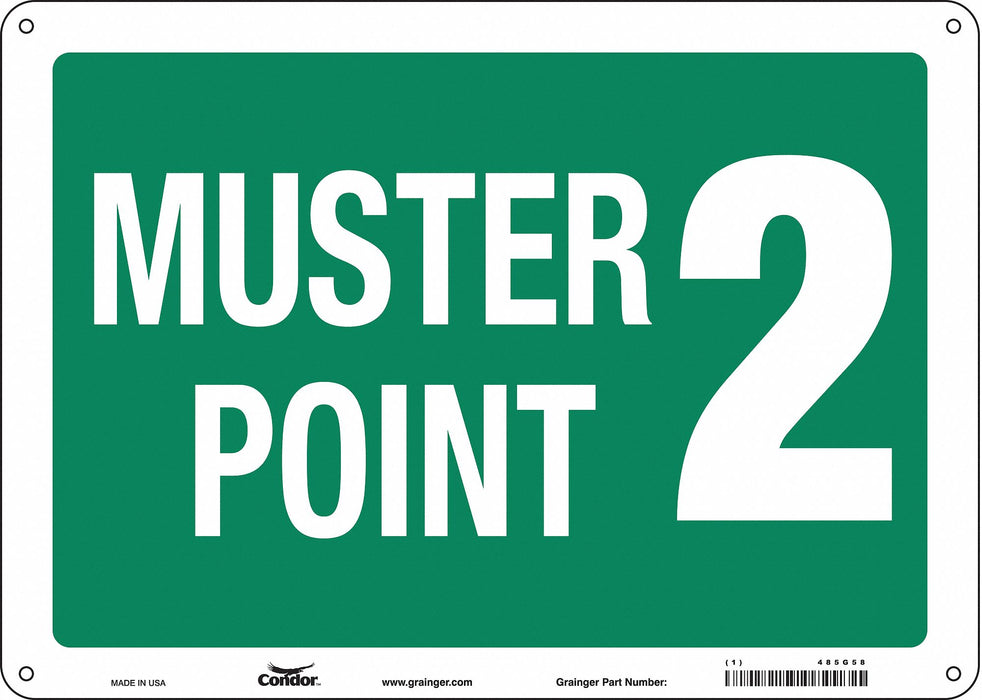 Safety Sign 10 in x 14 in Polyethylene