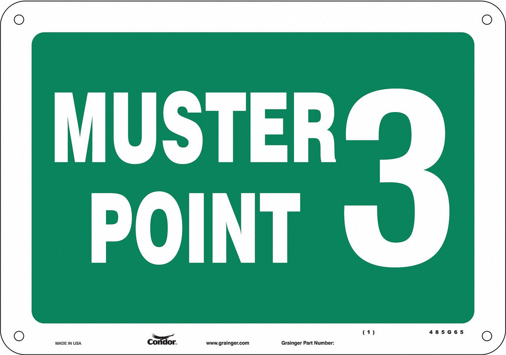 Safety Sign 7 in x 10 in Aluminum
