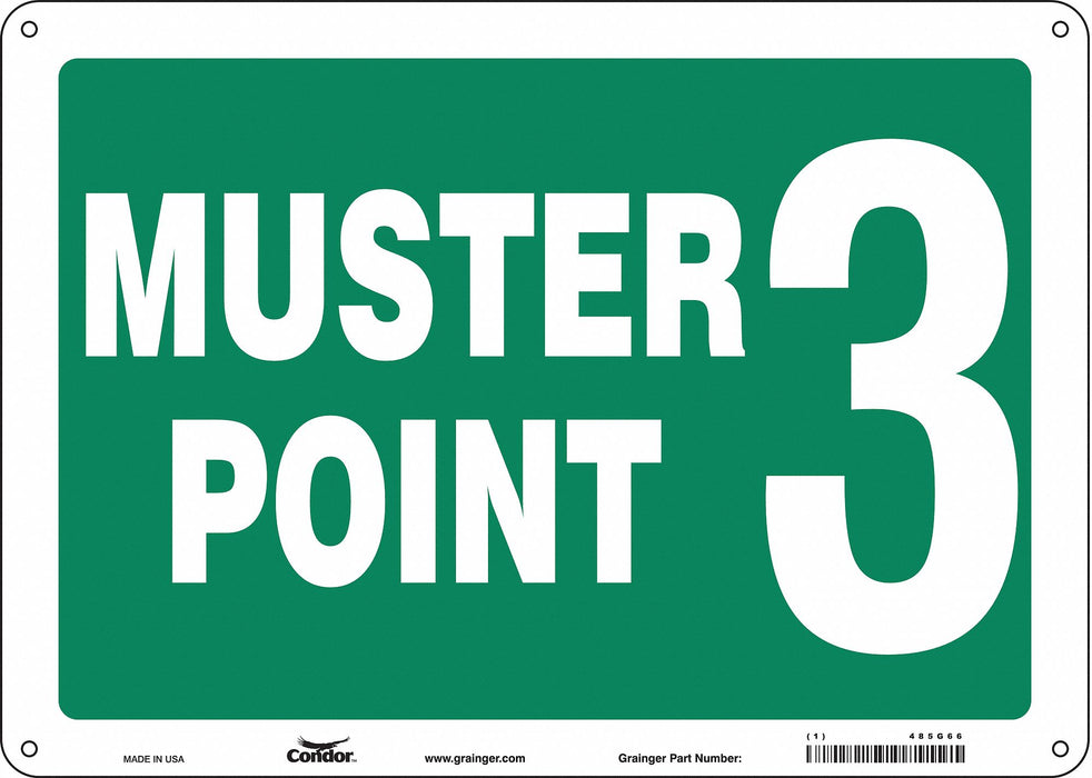 Safety Sign 10 in x 14 in Aluminum