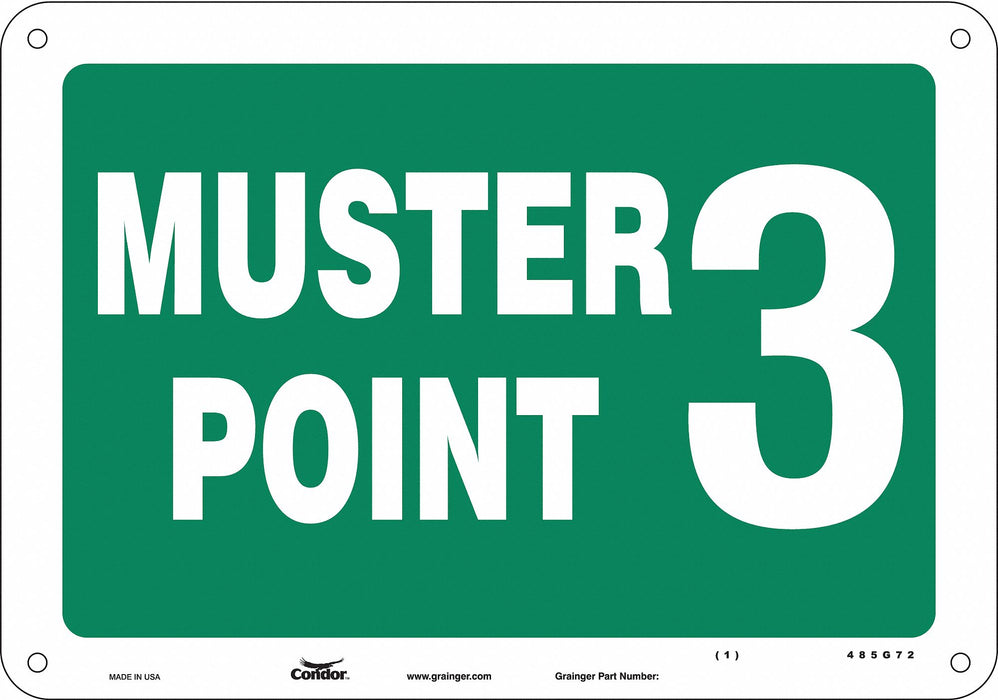 Safety Sign 7 in x 10 in Polyethylene