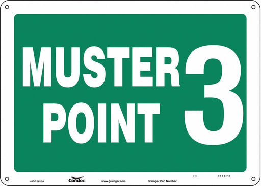 Safety Sign 10 in x 14 in Polyethylene