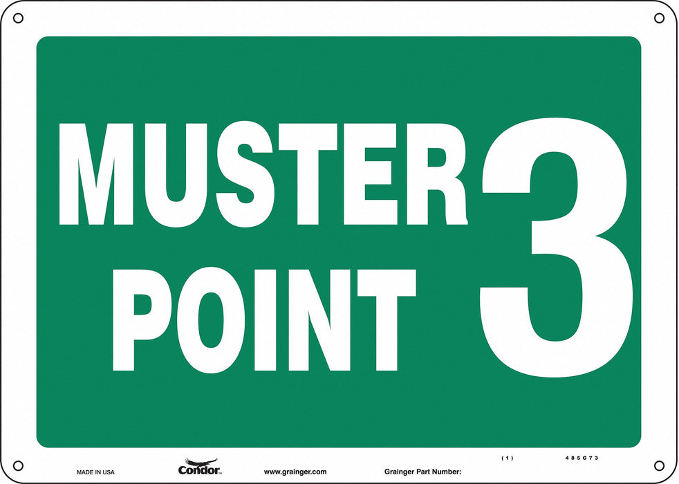 Safety Sign 10 in x 14 in Polyethylene