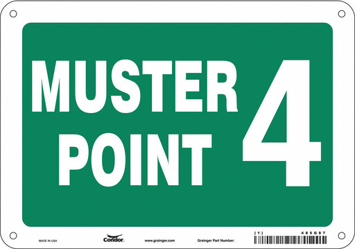 Safety Sign 7 in x 10 in Polyethylene