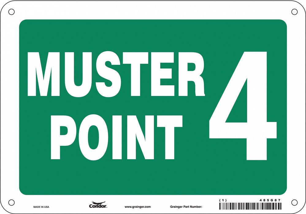 Safety Sign 7 in x 10 in Polyethylene