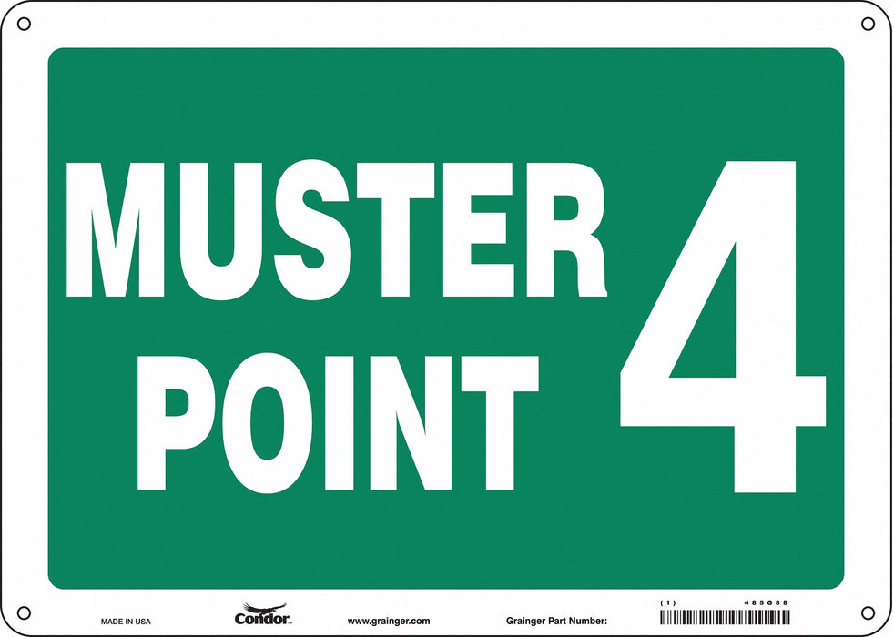 Safety Sign 10 in x 14 in Polyethylene