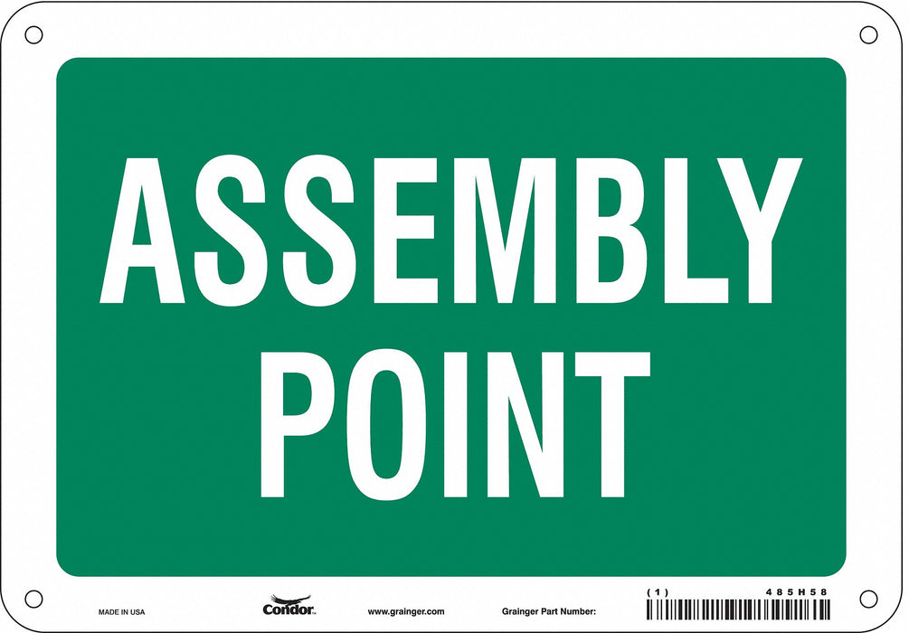 Safety Sign 7 in x 10 in Aluminum