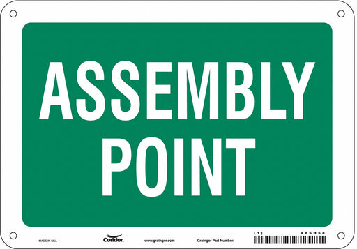 Safety Sign 7 in x 10 in Aluminum