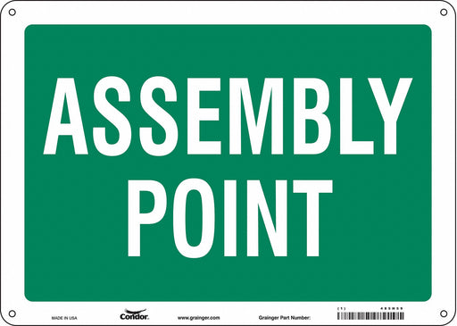Safety Sign 10 in x 14 in Aluminum
