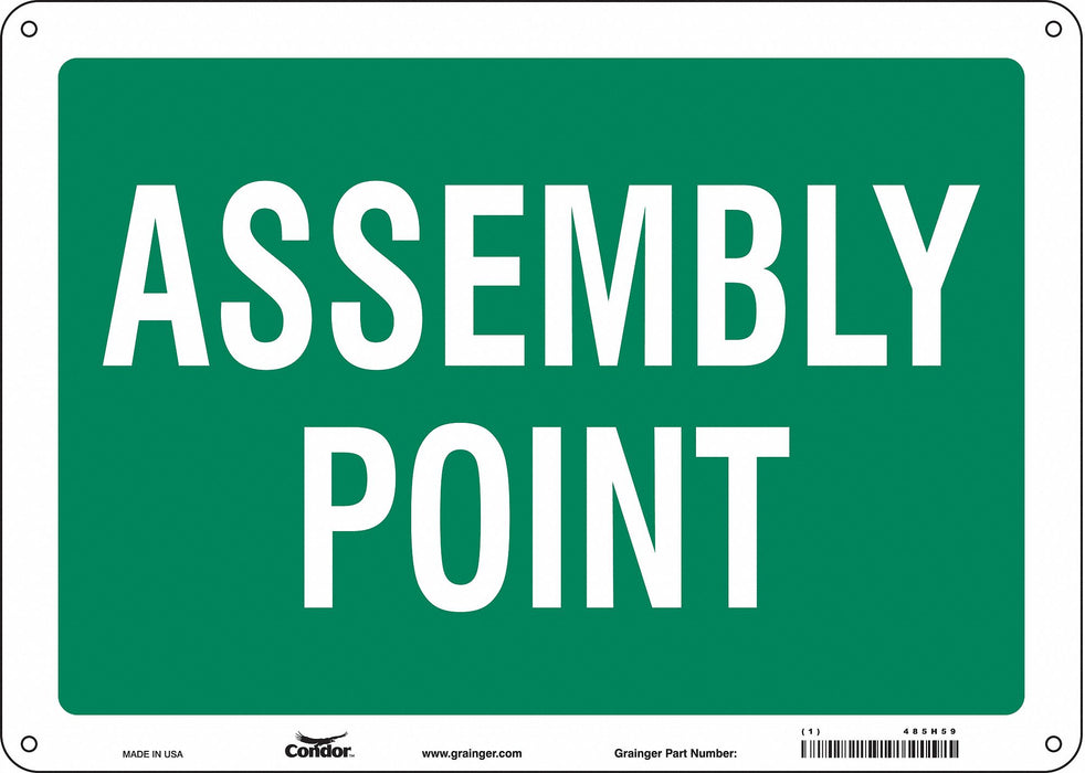 Safety Sign 10 in x 14 in Aluminum