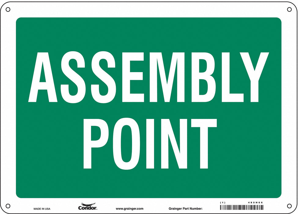 Safety Sign 10 in x 14 in Polyethylene