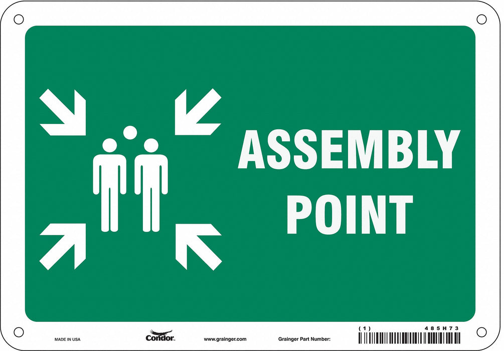 Safety Sign 7 in x 10 in Aluminum