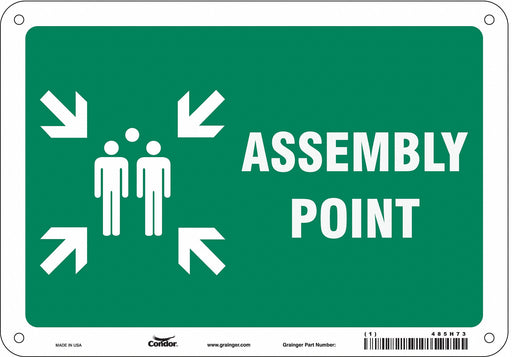 Safety Sign 7 in x 10 in Aluminum