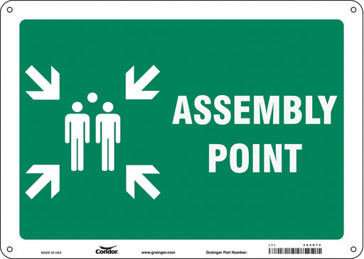 Safety Sign 10 in x 14 in Aluminum