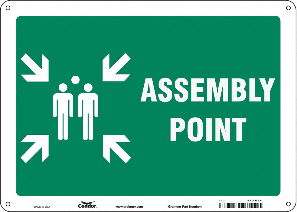 Safety Sign 10 in x 14 in Aluminum