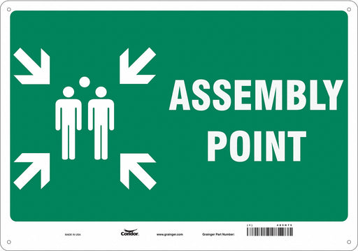 Safety Sign 14 in x 20 in Aluminum