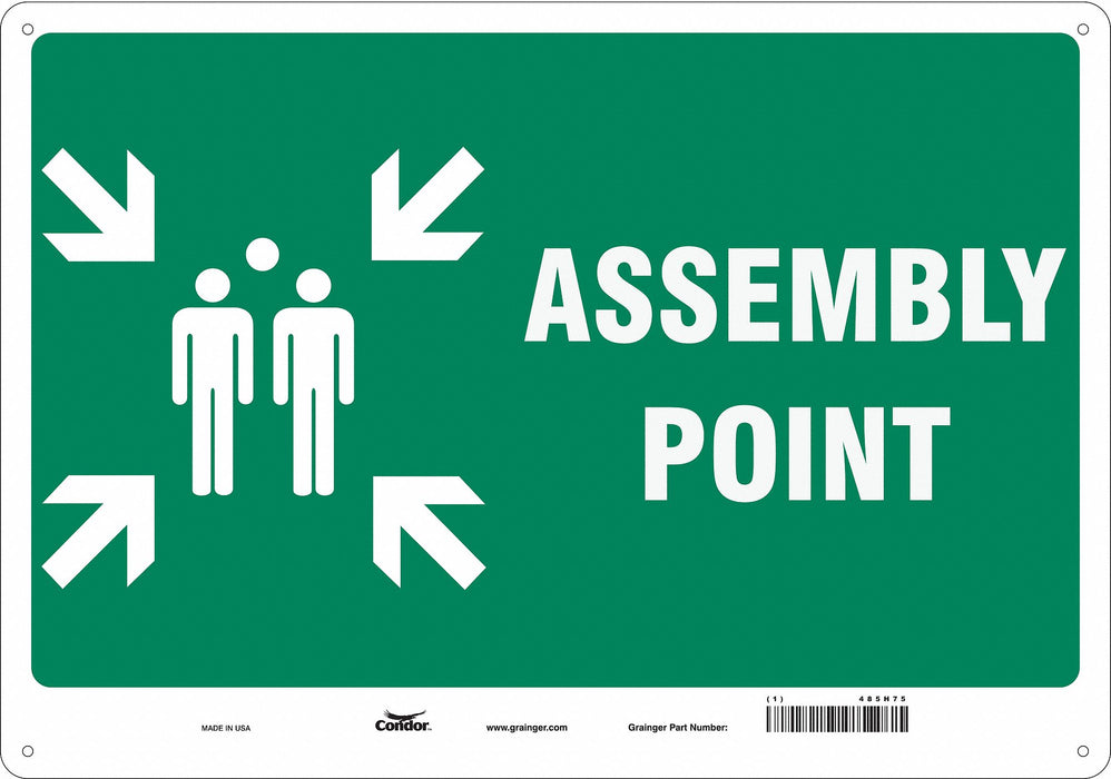Safety Sign 14 in x 20 in Aluminum
