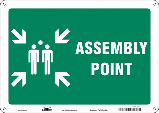 Safety Sign 10 in x 14 in Polyethylene