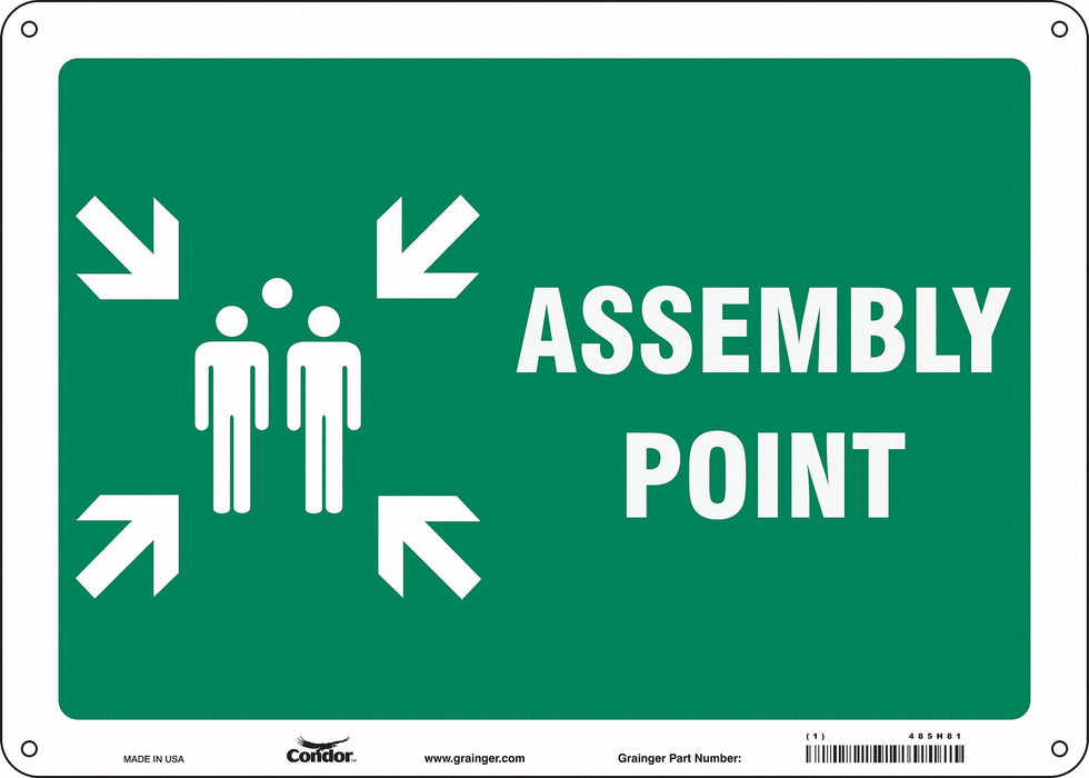 Safety Sign 10 in x 14 in Polyethylene