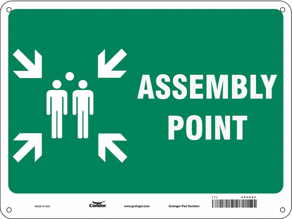 Safety Sign 18 in x 24 in Polyethylene
