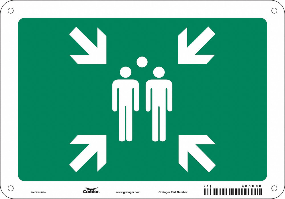 Safety Sign 7 in x 10 in Aluminum