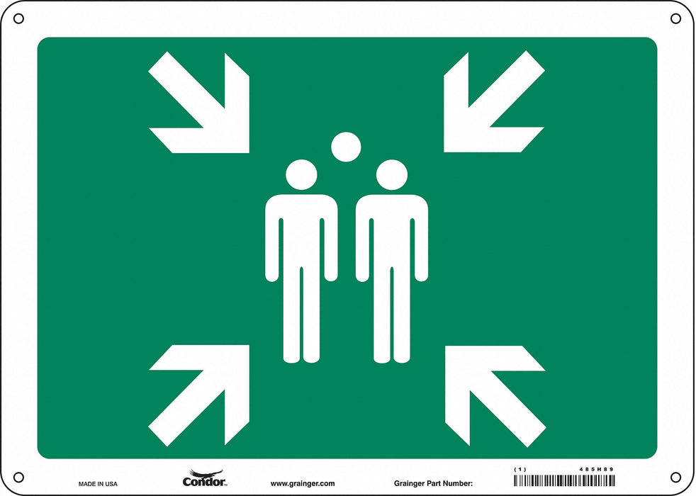 Safety Sign 10 in x 14 in Aluminum