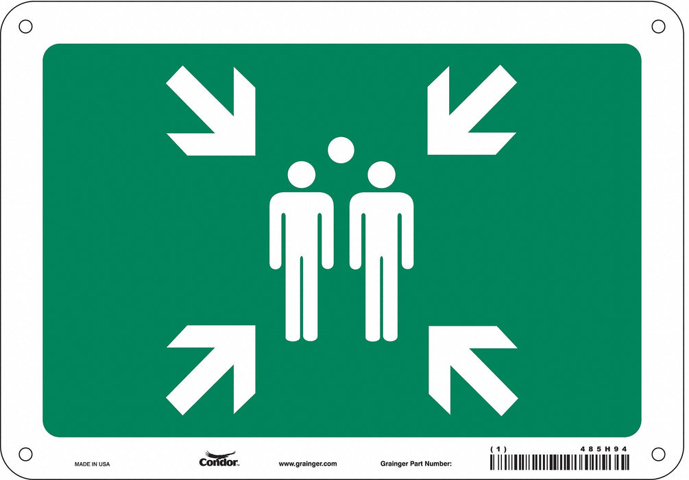 Safety Sign 7 in x 10 in Polyethylene