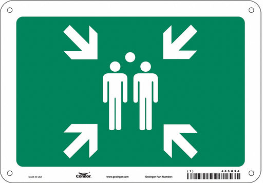 Safety Sign 7 in x 10 in Polyethylene