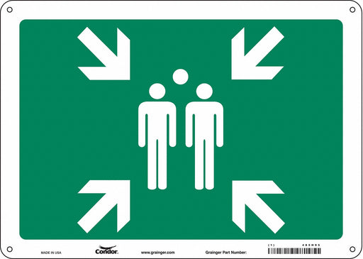 Safety Sign 10 in x 14 in Polyethylene