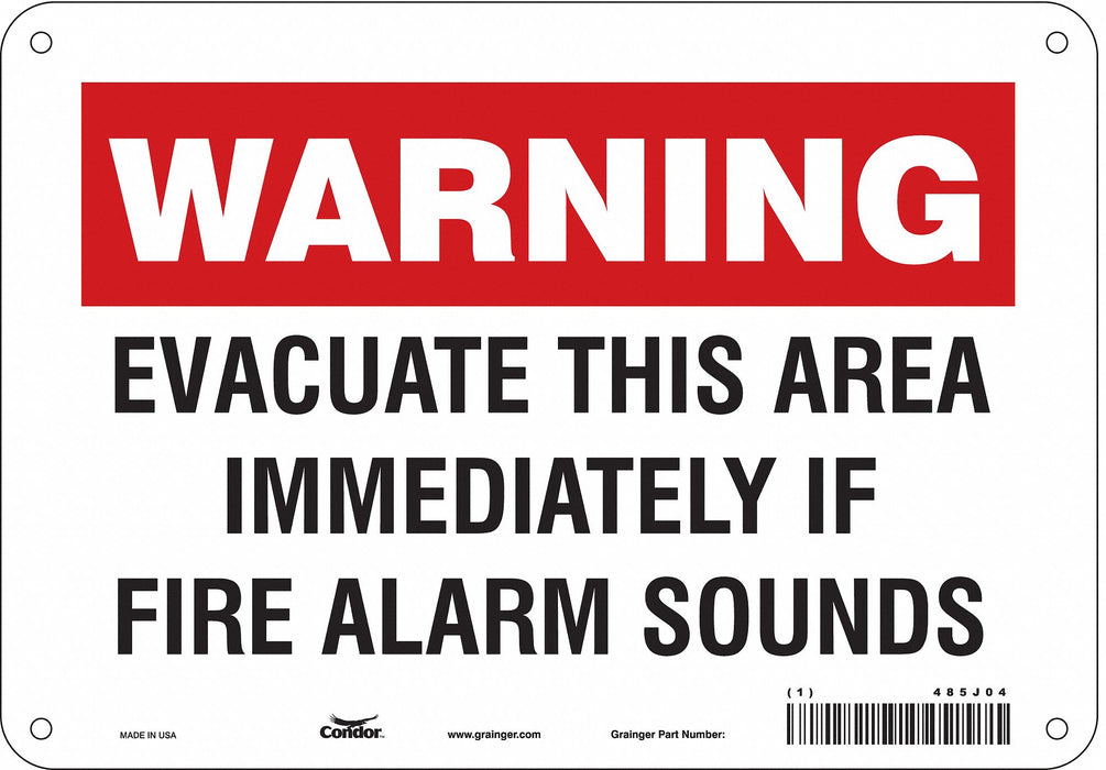 Safety Sign 7 in x 10 in Aluminum