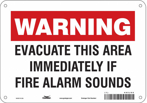 Safety Sign 7 in x 10 in Polyethylene