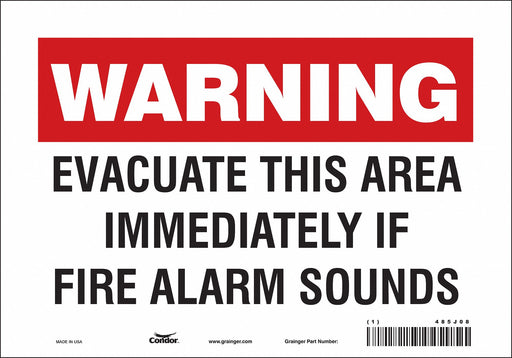 Safety Sign 7 in x 10 in Vinyl