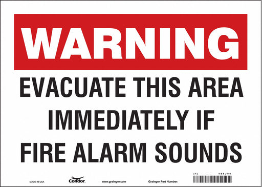 Safety Sign 10 in x 14 in Vinyl