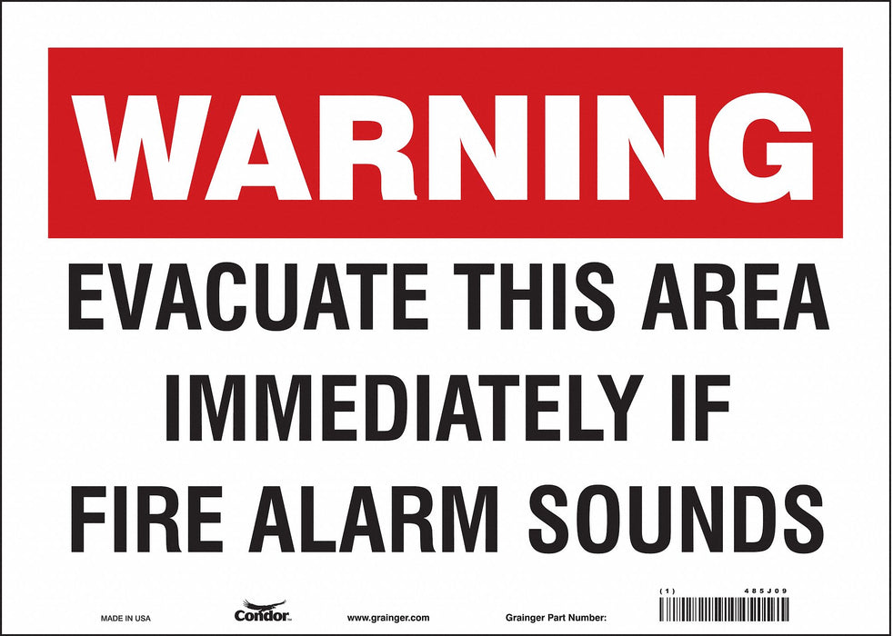 Safety Sign 10 in x 14 in Vinyl