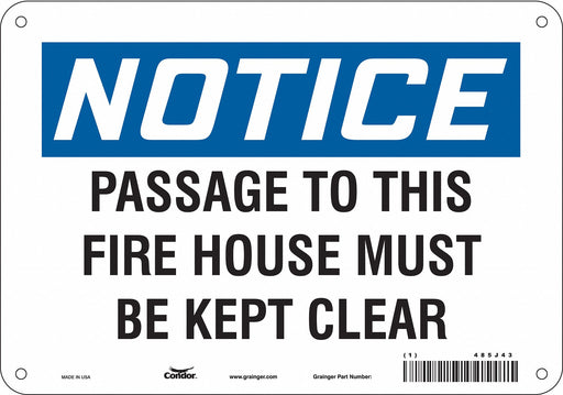 Safety Sign 7 in x 10 in Aluminum