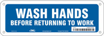 Safety Sign 3 1/2 in x 10 in Aluminum