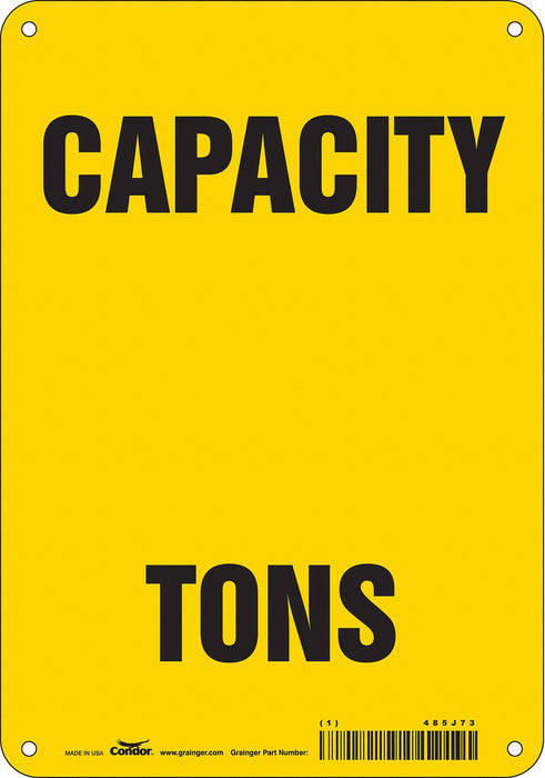 Safety Sign 10 in x 7 in Polyethylene
