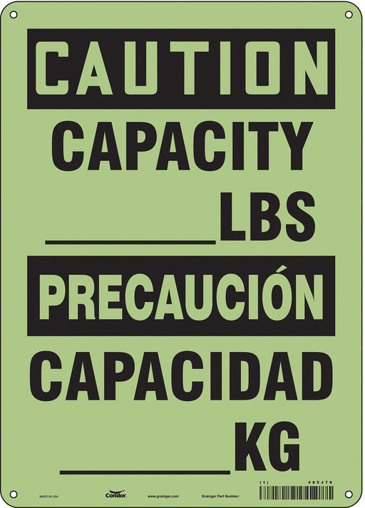 Safety Sign 14 inx10 in Polyethylene