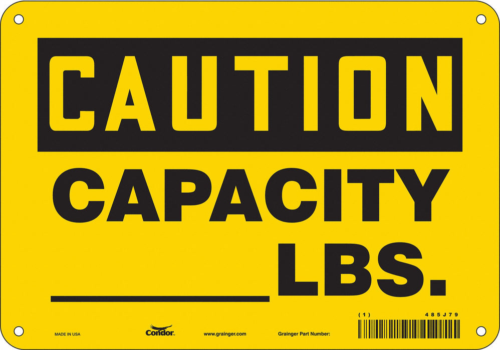 Safety Sign 7 in x 10 in Aluminum