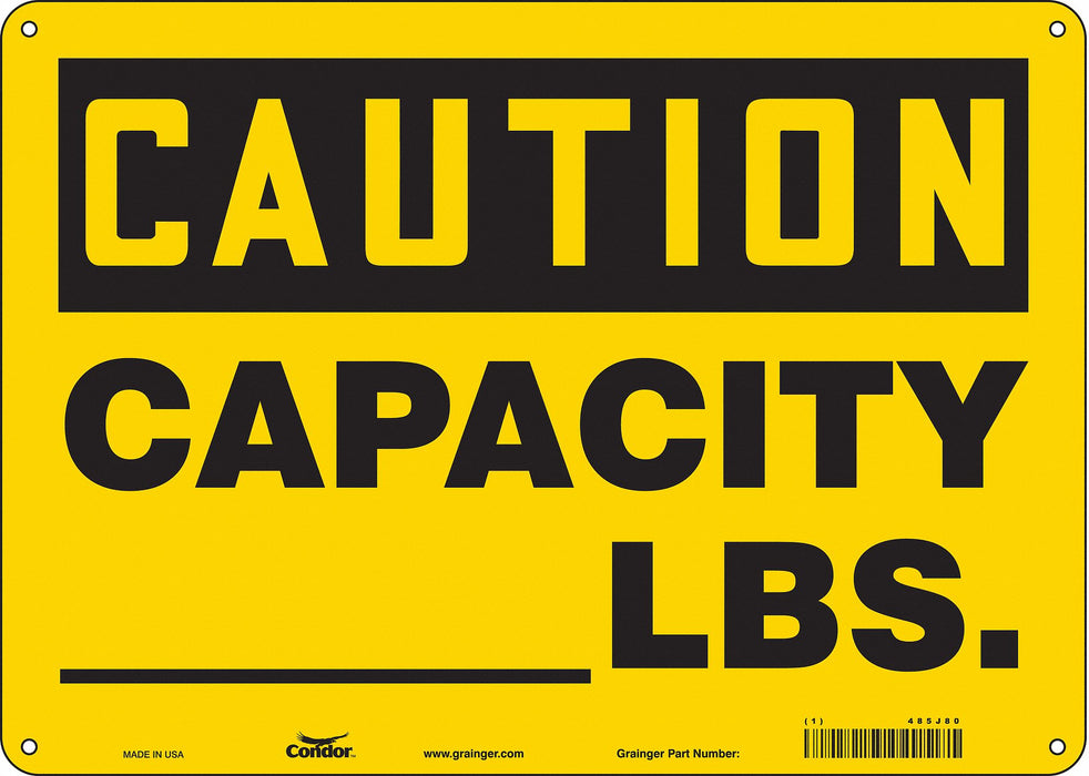 Safety Sign 10 in x 14 in Aluminum
