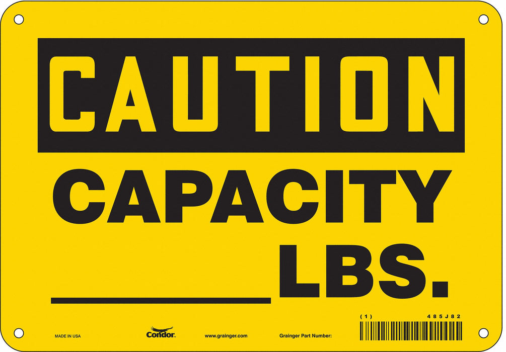 Safety Sign 7 in x 10 in Polyethylene