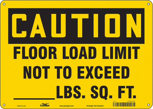 Safety Sign 10 in x 14 in Aluminum