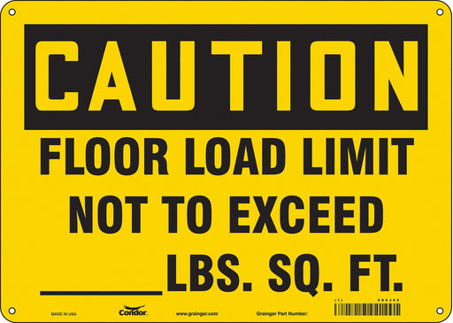 Safety Sign 10 inx14 in Polyethylene