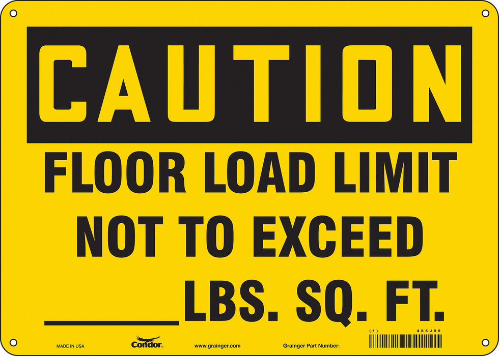 Safety Sign 10 inx14 in Polyethylene