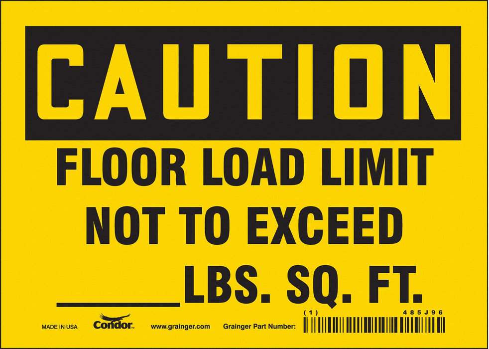 Safety Sign 5 in x 7 in Vinyl